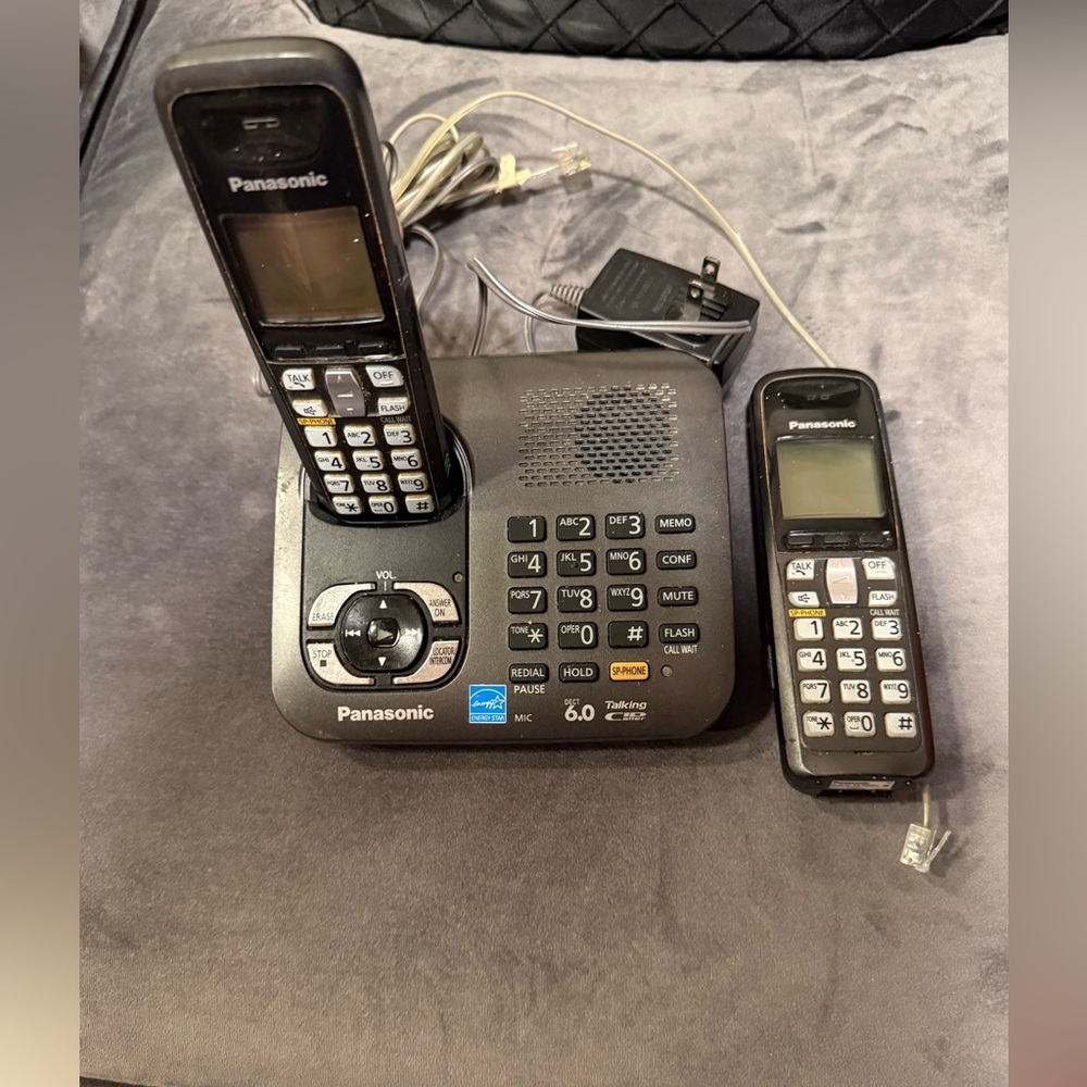 Panasonic Black Cordless Phone Set